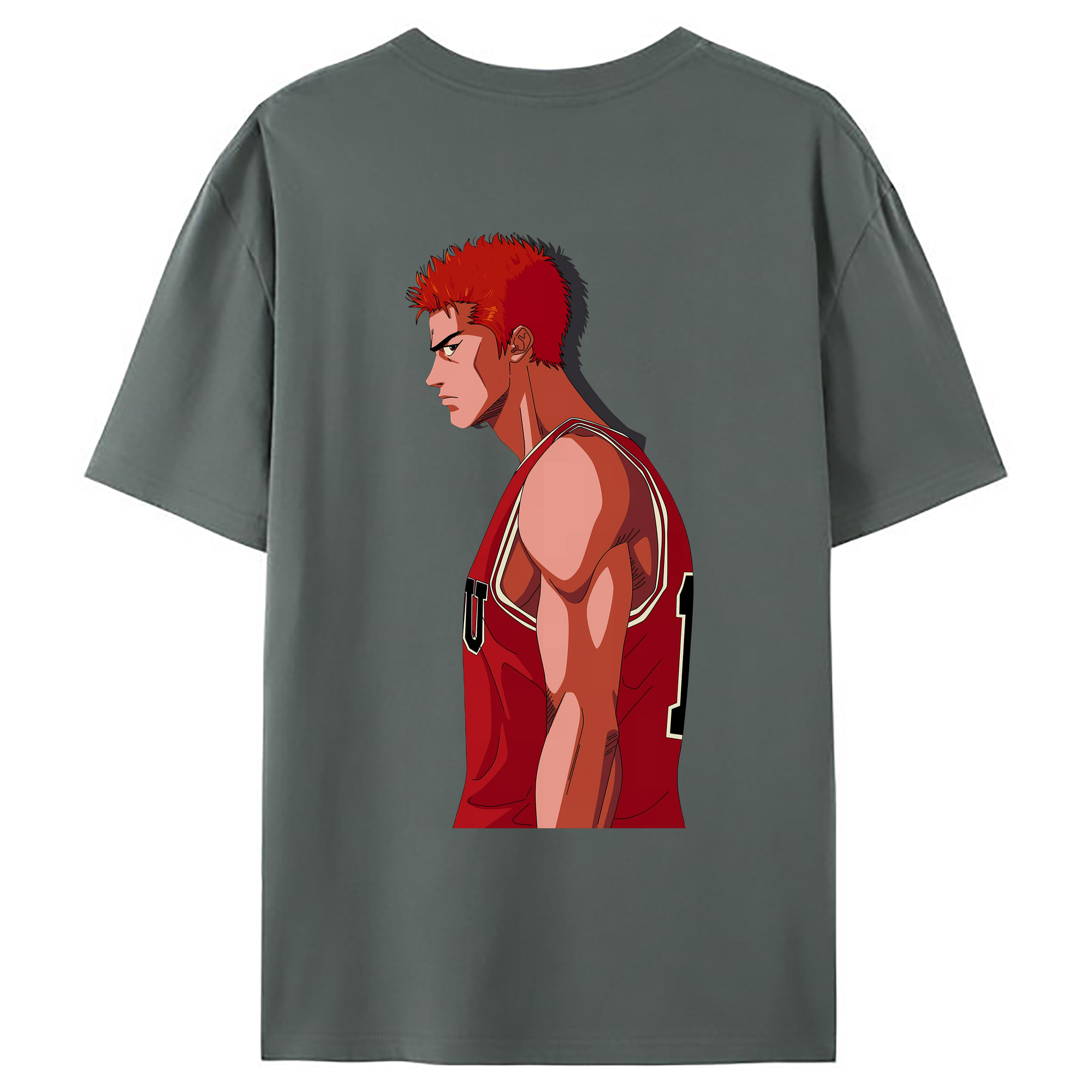（画像用） SLAM DUNK／スラムダンク 綿100％ メンズ半袖Tシャツ（バックプリント） 通気性
